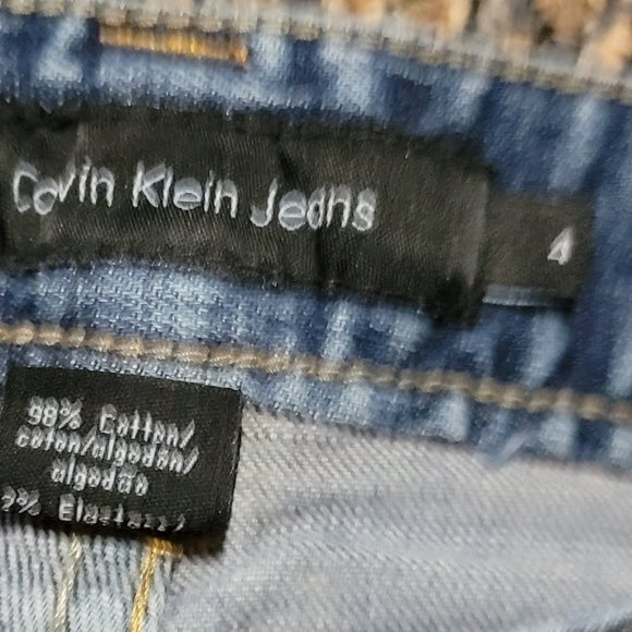Vintage Calvin Klein Lean Bootcut Blue Jeans Size 4 EUC - Picture 6 of 16